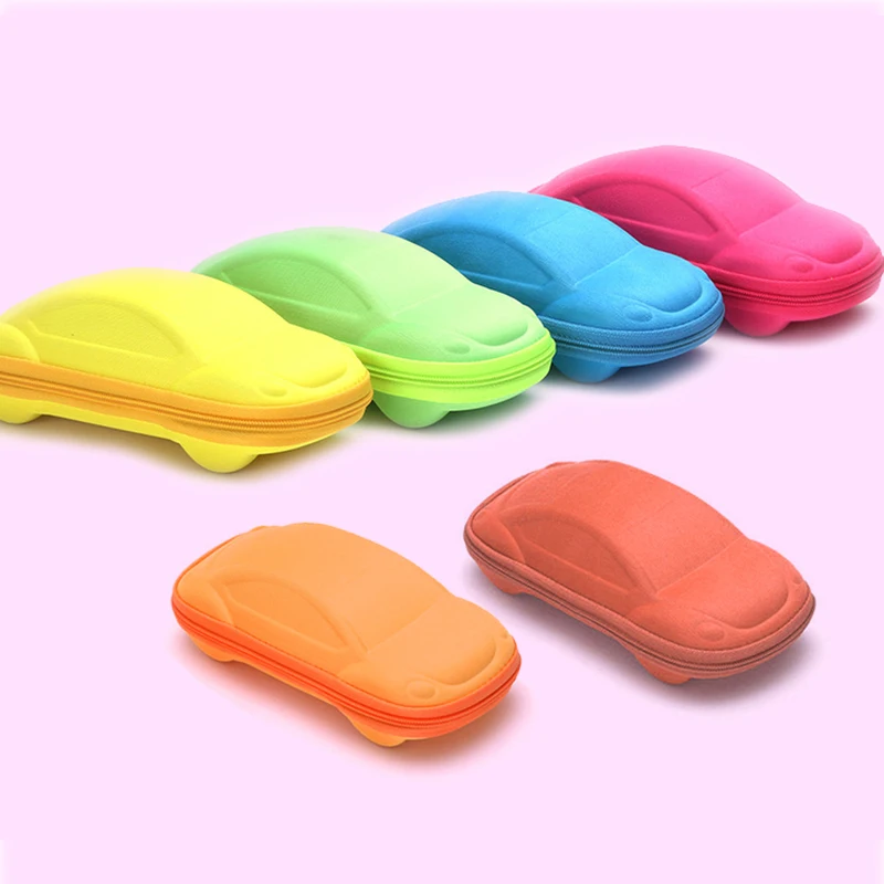

Wholesale Cute Car Shaped kids Glasses Cases for boys girls sunglasses blue light blocking glasses