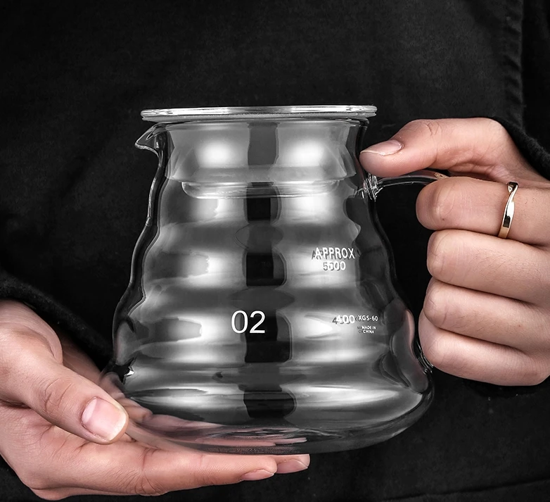 

Pour Over Holder V60 Reusable 304 Stailess Steel V60 Tea Coffee Drip Water Coffee Maker Filter Glass Pot, Silver