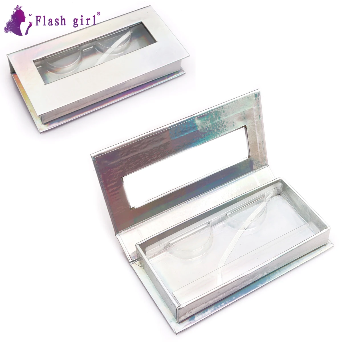 

Hot sale 3D Mink Eyelashes delicate packaging box 5# color rectangle eyelash packaging, Black color