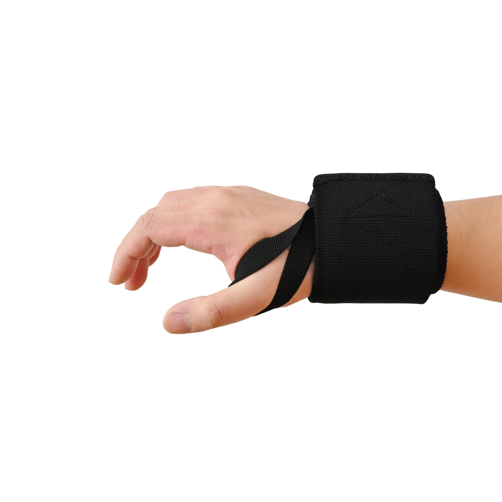 Drop Ship Custom Logo Heavy Duty Squat Weightlifting Gym Accessories Stiff Wrist Bands Thick Powerlifting Wrist Wraps