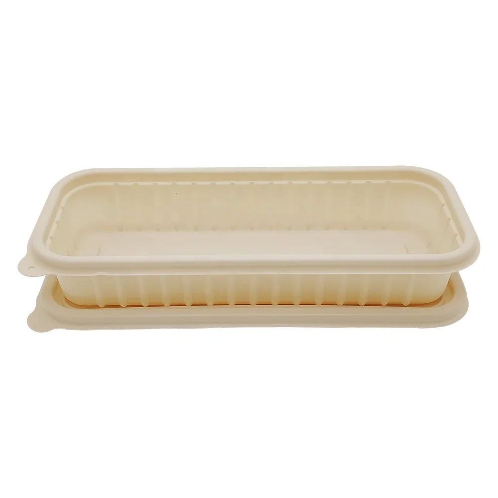 

2/3 Compartment Eco-friend Bento Box Corn Starch Biodegradable Microwavable Lunch Boxes Biodegradable Food Container with lid