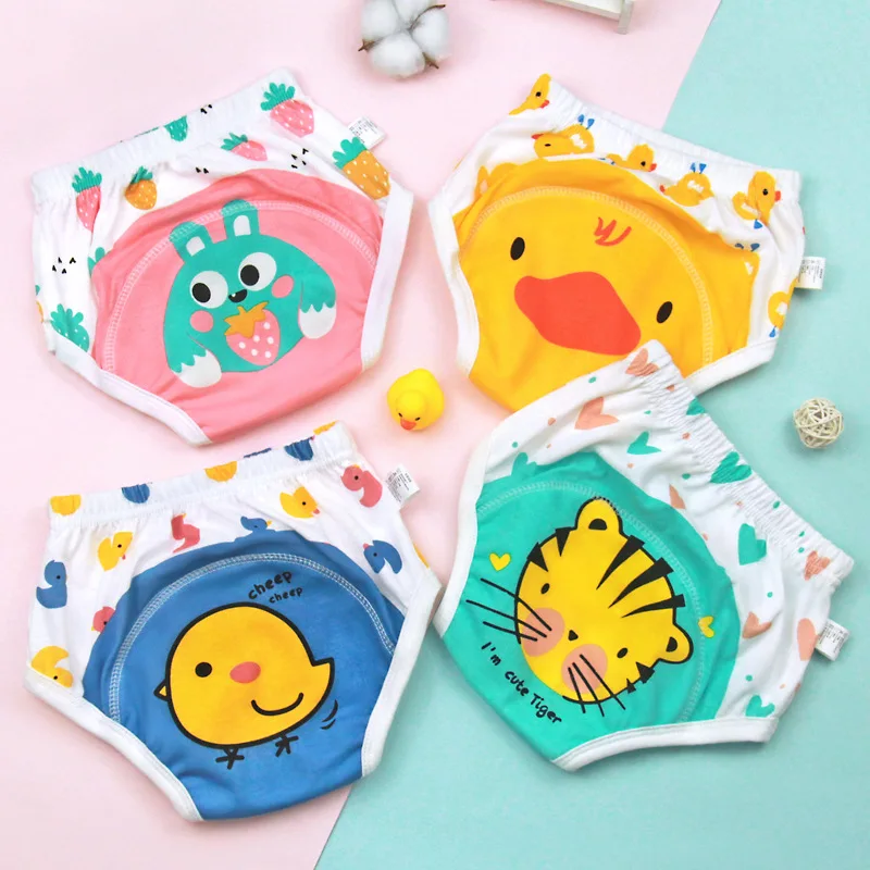 

Hot Sale Breathable Cotton Fabric Reusable Baby Training Pants Baby Nappies Nappy Cloth Diaper