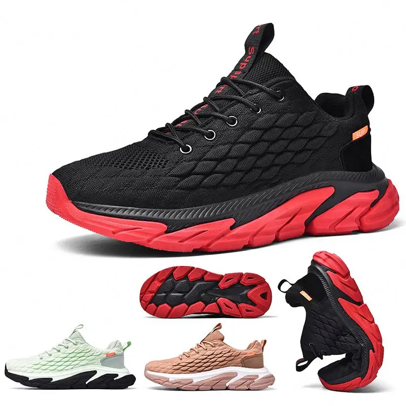 

Hot Sale Man Run Calzado Sports spring Imported Sport Shoes black Mesh Upper breathing Zapatillas Deportivas Big Size
