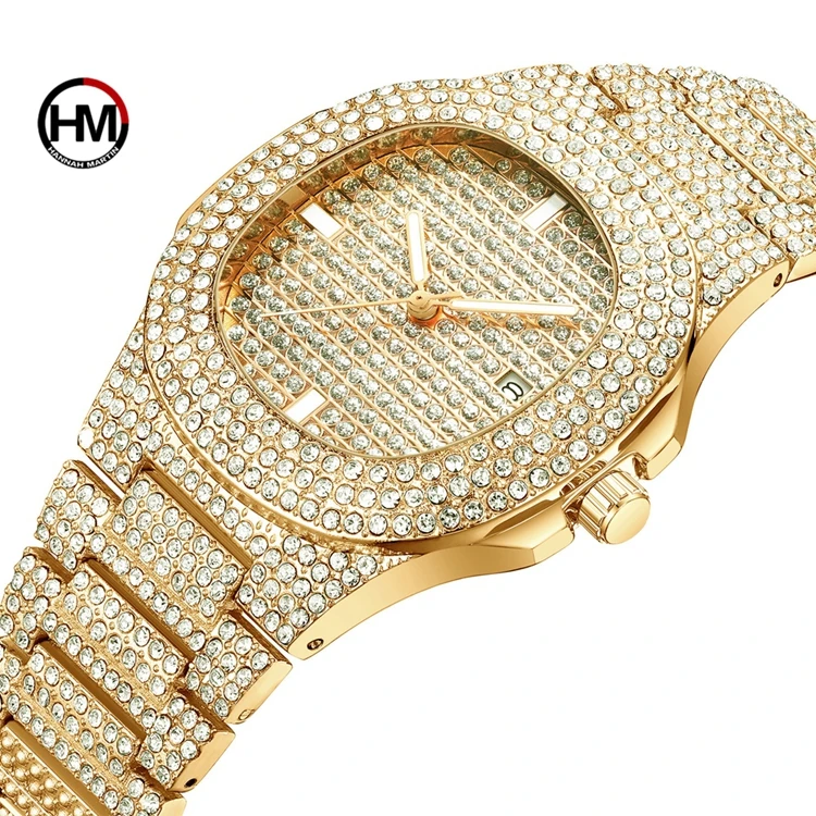 

Special Stylish Style HANNAH MARTIN HM-510 Women Quartz Watches Diamond Square Stainless Steel Case Ladies Watch