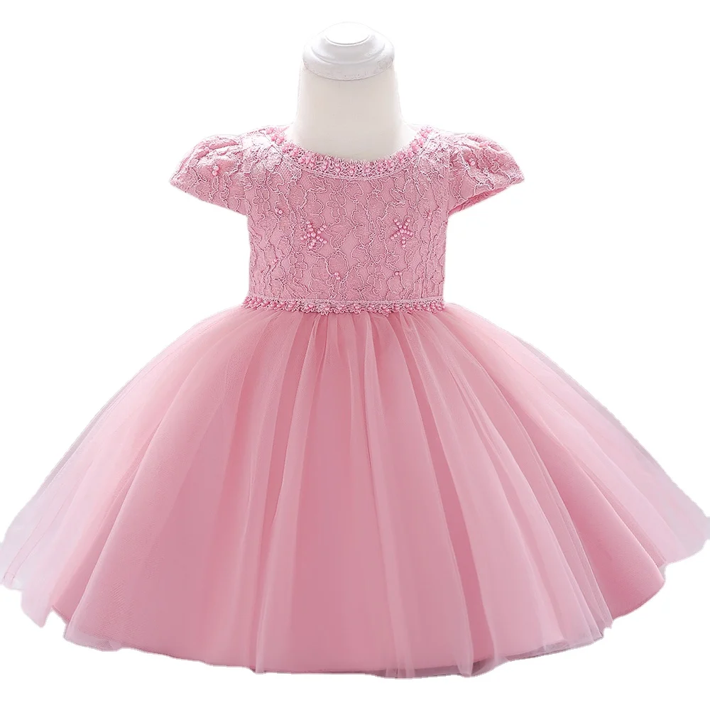 

Baptism And Christening Girl Dress Kids Flower Party Wear Baby Garments L1873XZ