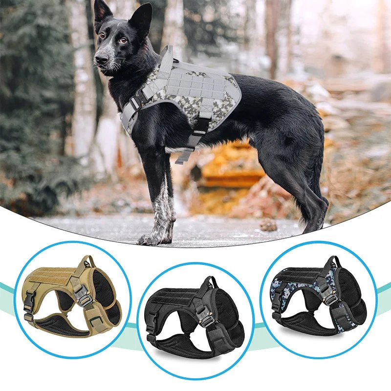 

Weego Outdoor Tactical Dog Harness No Pulling Front Leash Clip Reflective Pet Working Vest Easy control Pet Harness