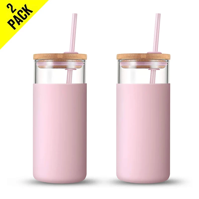 

Tumbler 16oz 2 Pack with Straws Lid Double Wall Vacuum Wine Glass for Coffee Ice cream wine tumbler cup in bulk with lid, Customized colors acceptable