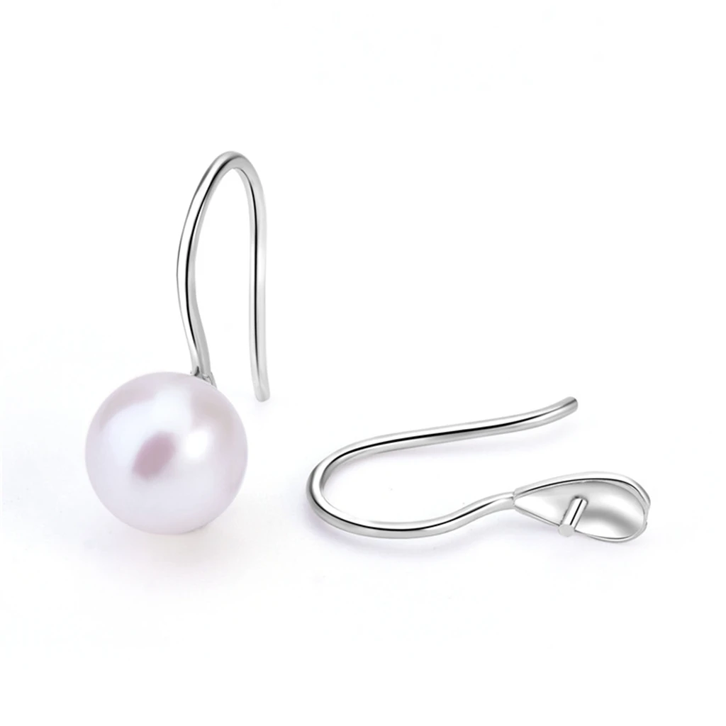 100% 925 Sterling Silver Ear Hook Blank Base Settings Diy Earrings Pearl Ear Jewelry Making Accessories Wholesale