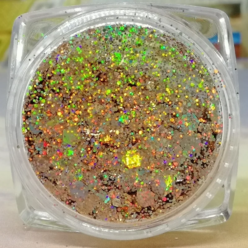 

Glitter Vendors Hexagon Holographic Mix Nail Chunky Powder Wholesale Bulk Solvent Resistant Chrome Pigment