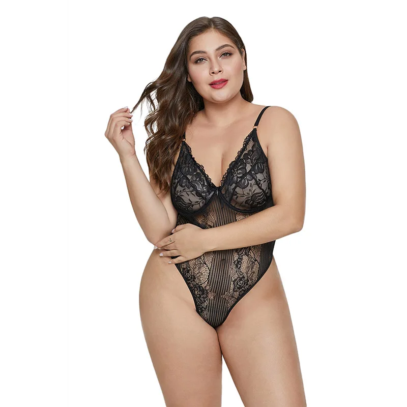 

2021 New Arrive Wholesale Sweet Floral Plus Size Teddy Lingerie For Women, Customized