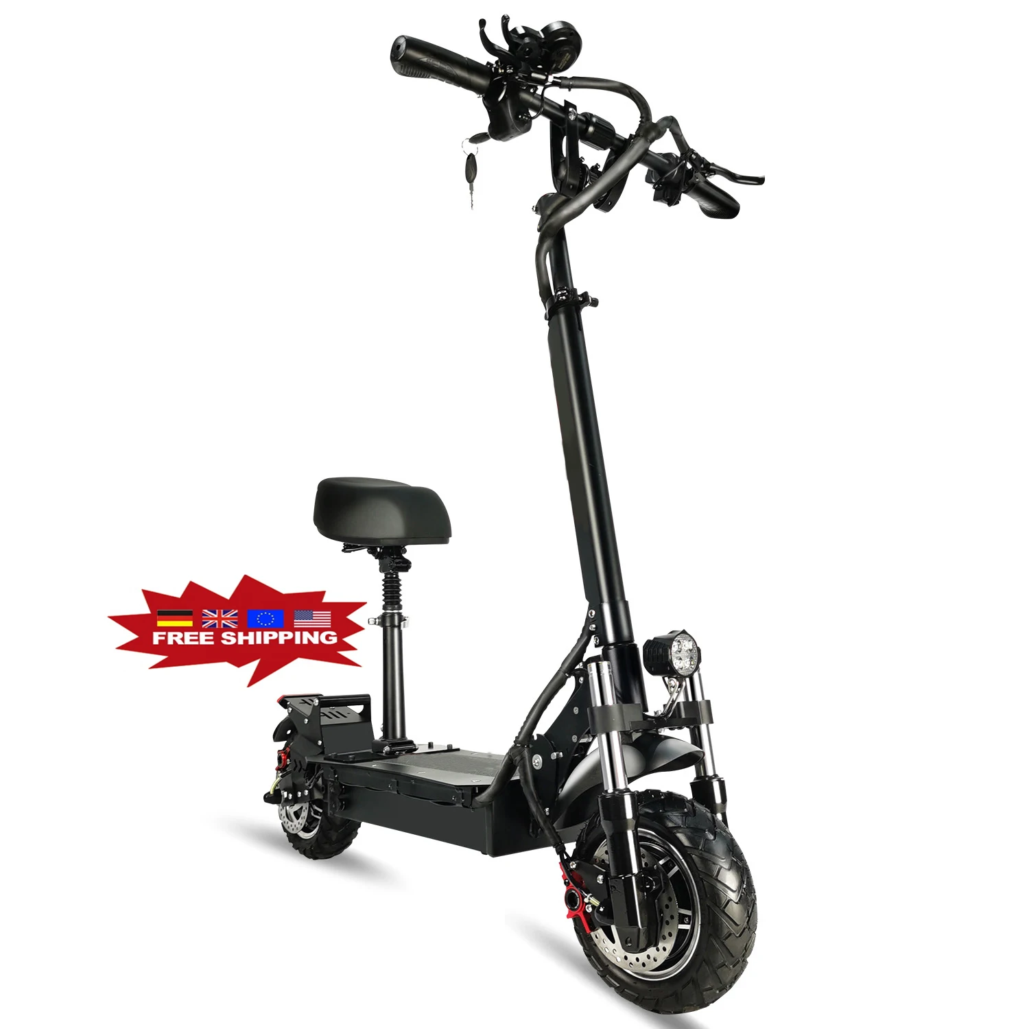 

UK Stock 2400w scooter electric 60V 27ah speed 75kmh dual motor electric scooter eu warehouse free shipping with seat