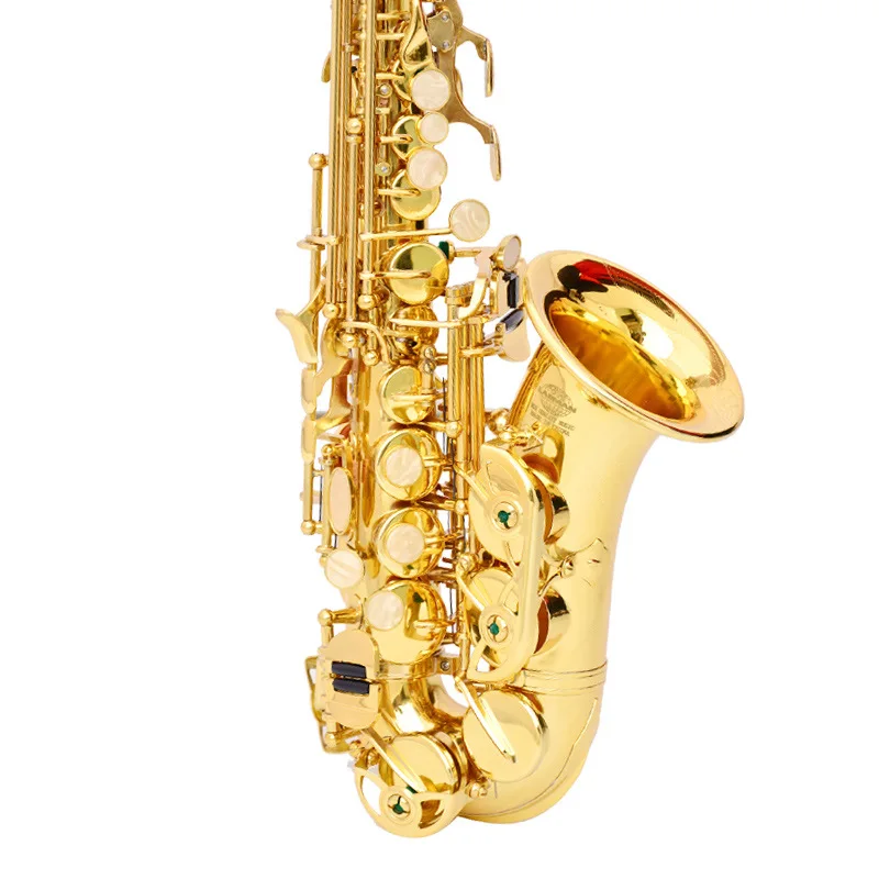 

Gold Lacquer Brass Instrument Accessories Professional Bb Saxophone For Kids