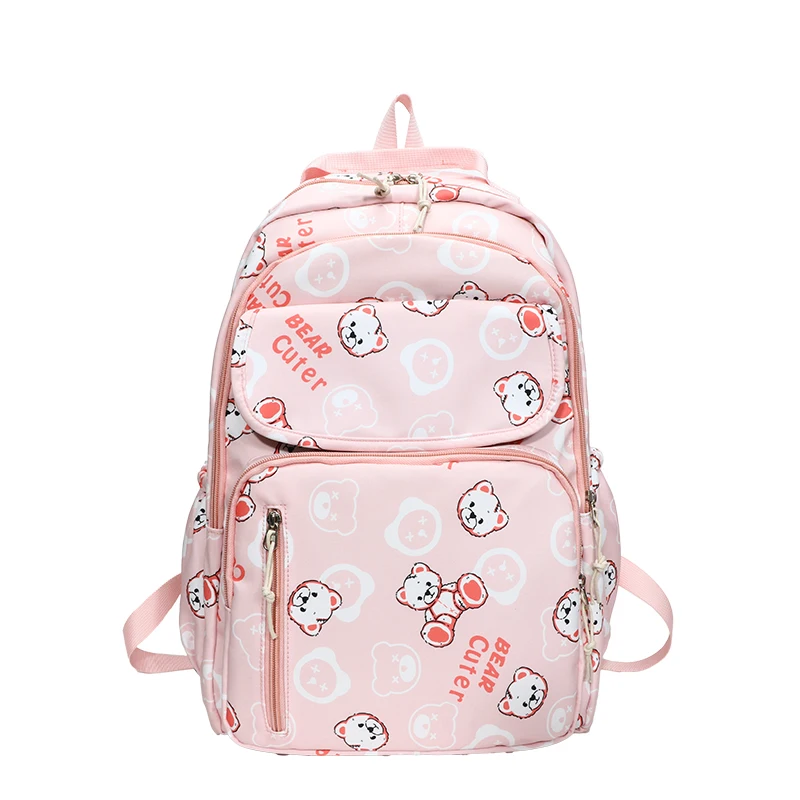 

2023 fashion floral student mochila escolar spine care lightweight shoulder bag school bag for kids