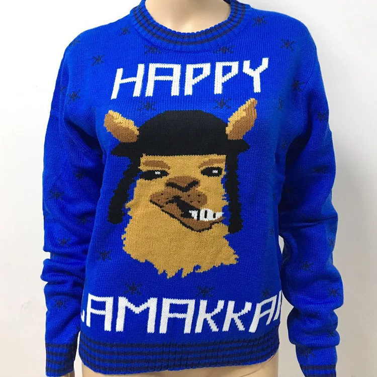 

2020 New collectioncustom design womens knit ugly sweater christmas long