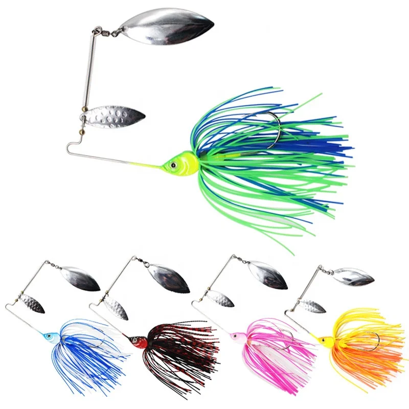 

Factory supply sea fishing sequins composite 5 colors 17g spinner bait lure jig