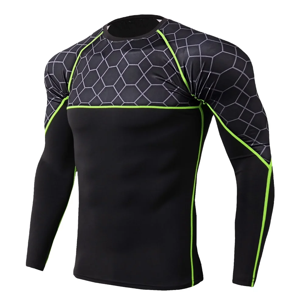 

Men's fashion tight fitness exercise training suit stretch quick drying suit temperament commuting