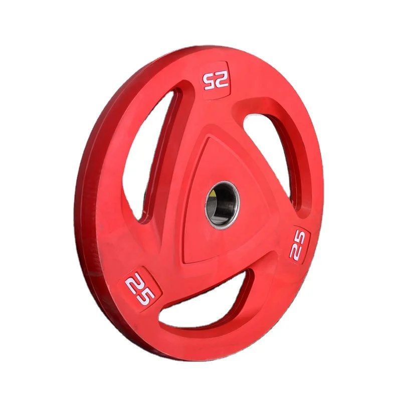 

Fitness Equipment Manufacturer Three-Hole Rubber-Coated Weight Plate Gym Equipment Fitness Accessories, Customized available