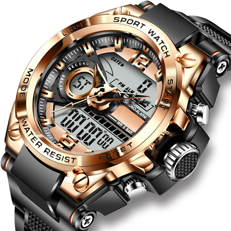 

2021 Digital Original Brand Quartz Gent Chronograph Custom Logo Wrist Watch Mens Waterproof Men's Watches