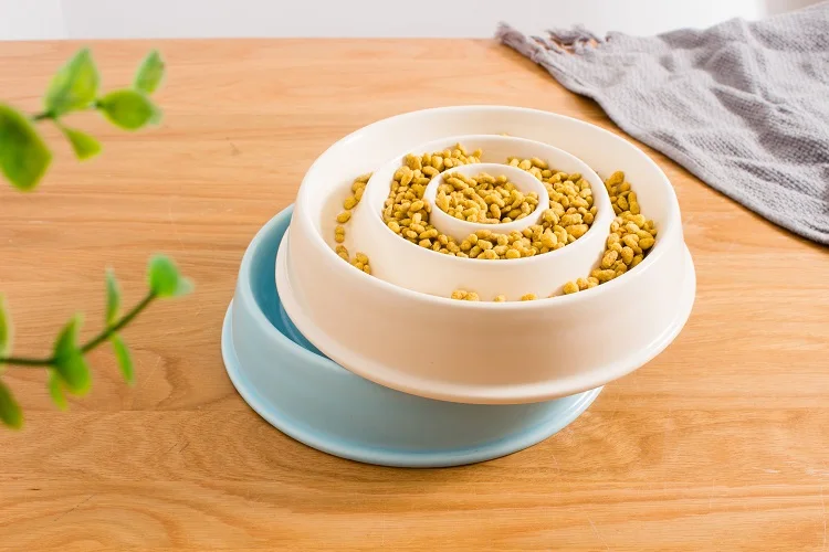 Custom Porcelain Slow Feeder Dog Bowl Bloat Stop Dog Bowl Ceramic Dog