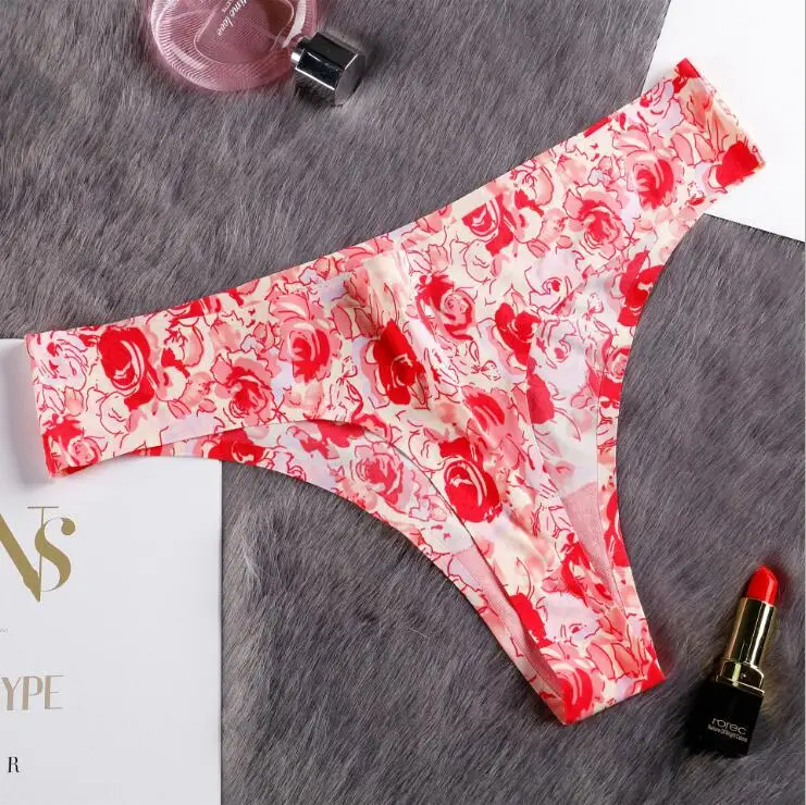 

Manufacturers Panty Hose Little Young Models Hot Sell Women's Sexy Low Waist Printed Best Underwear Ultra-Thin Seamless Panties