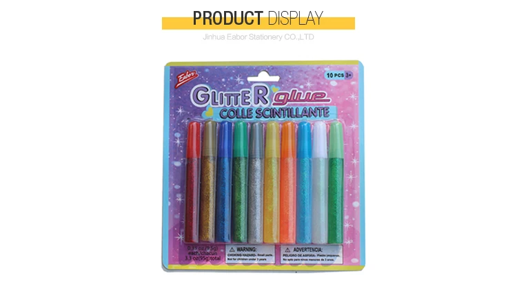 Non Toxic Washable Bright Multi-Color Glitter Glue For Decoration