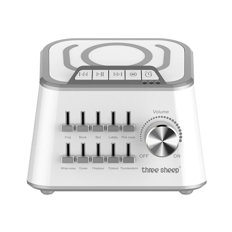 

10 Relaxing sounds Electronic Sleep Aid Device Natural sound white noise machine with mobile wireless charging function