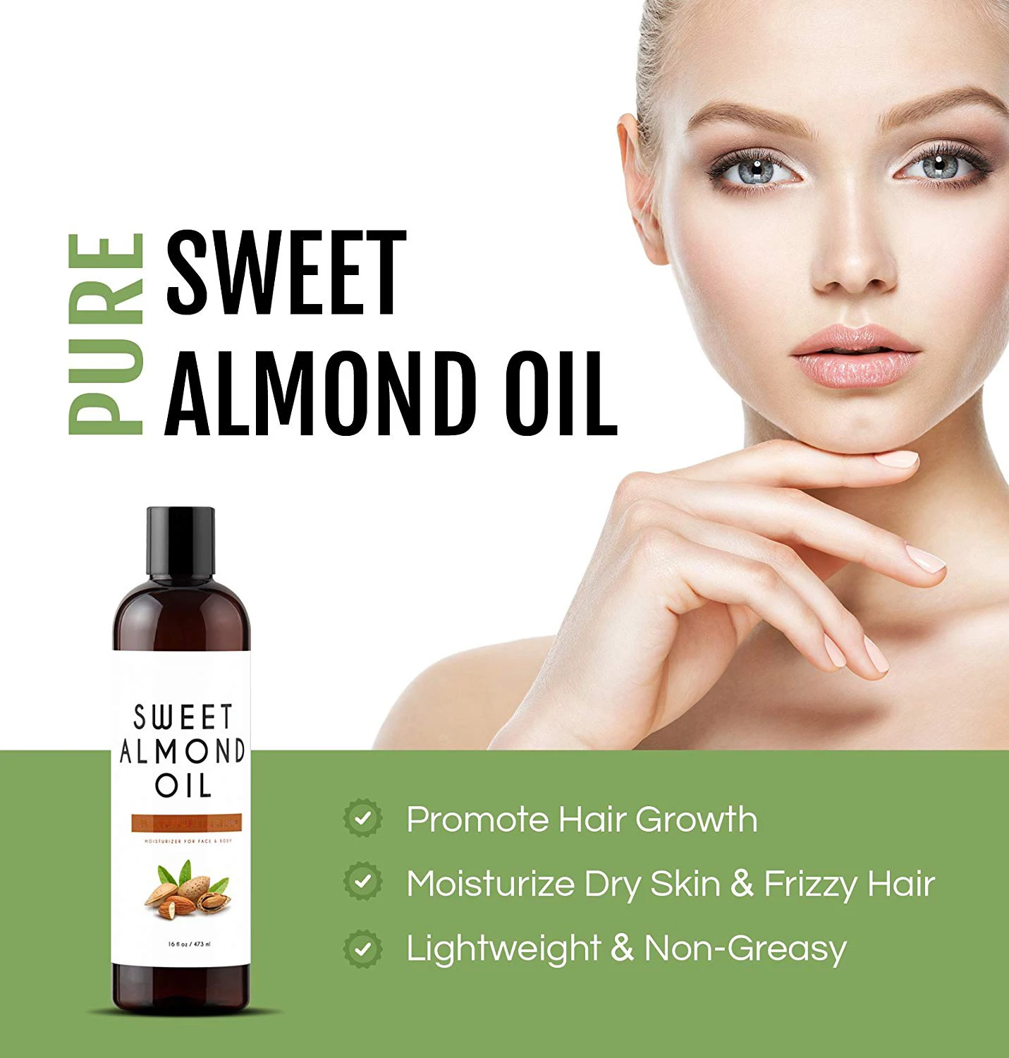 OEM Brands Pure Organic Sweet Almond Oil Cold For Sex & Breast