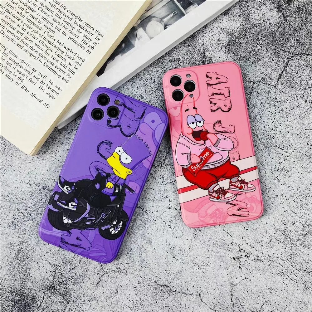 

Trend cartoon Lens protection IMD Silicone Soft 2021 New Phone Case Cover For iphone 12 pro max 11pro 8plus xr