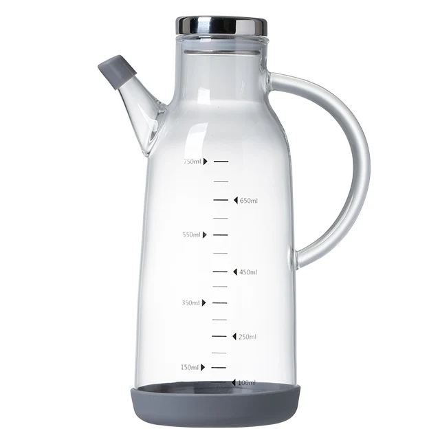 

Kitchen Glass Oilcan Olive Oil Seasoning Bottle 750 ml, Clear