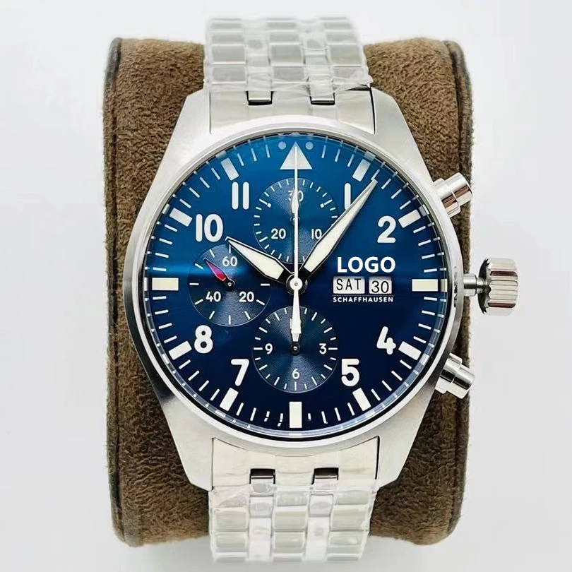 

Luxury quality ZF factory V2 version 43mm7750 chronograph movement waterproof luminous 3777 pilot series watch