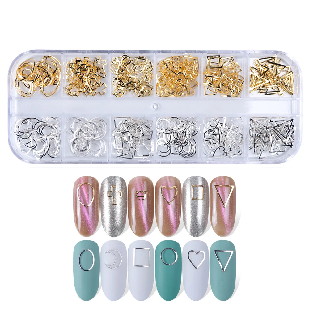 

Metal Jewelry Rivet Pearl Thin Section Light Nail Patch Gold Silver Rivets nails art sticker Decoration hand nail drill, Optional