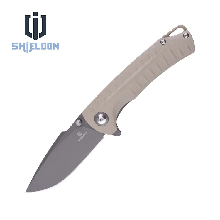 

Shieldon D2 Blade G10 Handle Stainless Steel Multifunction Self Defense Utility Outdoor Survival Hunting Folding Pocket Knife