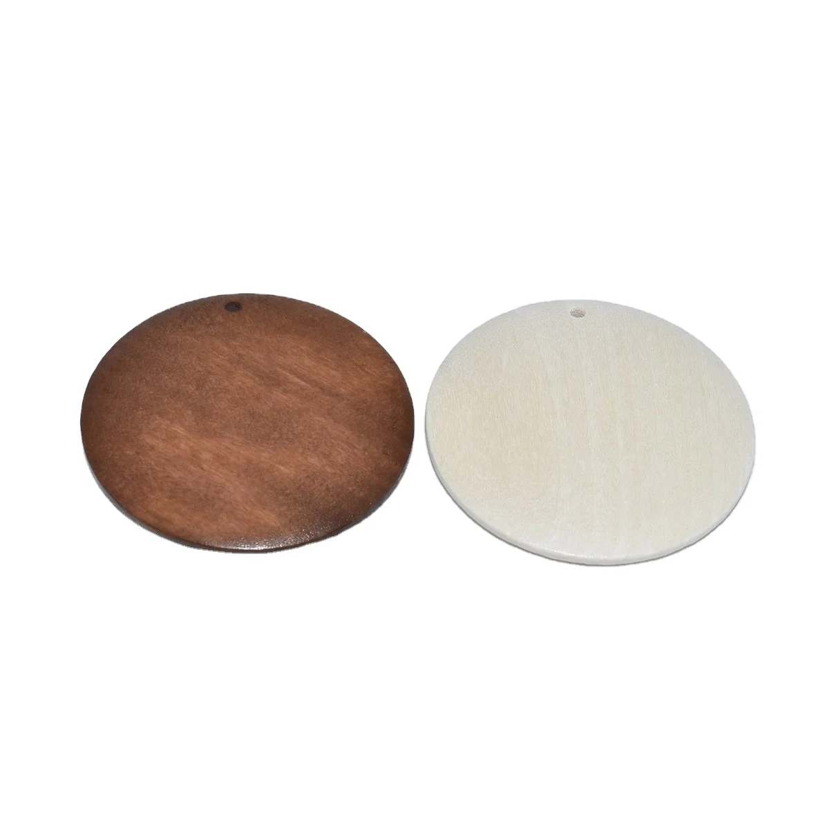 

2inches 5.0cm Wooden disc monogrammed jewelry accessories engraved wood disk for personalized bracelet keychain