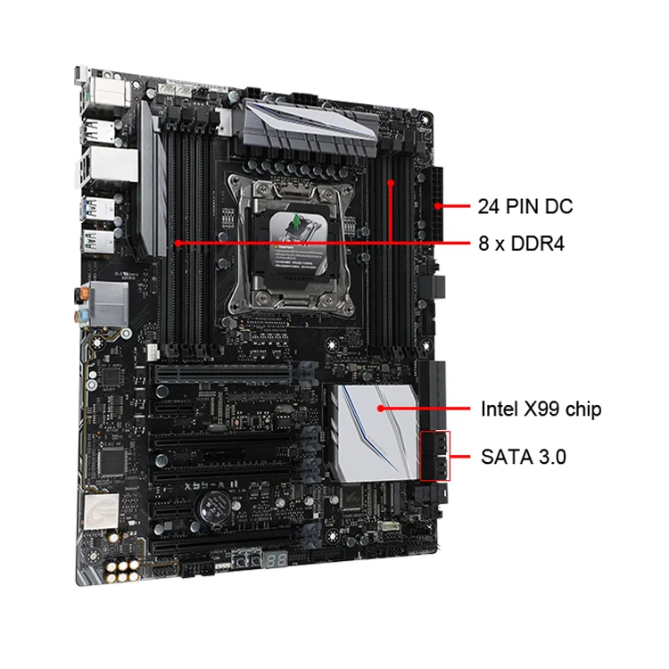 

X99-A II mainboard X99 LGA 2011 256GB Motherboard for Server/Workstation ddr4 Motherboard