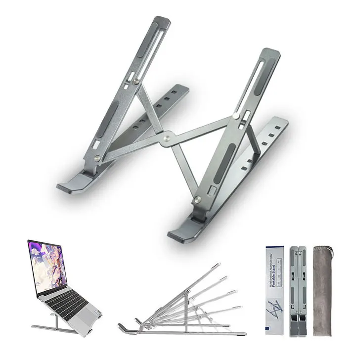 

Ergonomic Lightweight Folding Cooling Portable Aluminum Adjustable Laptop Stand