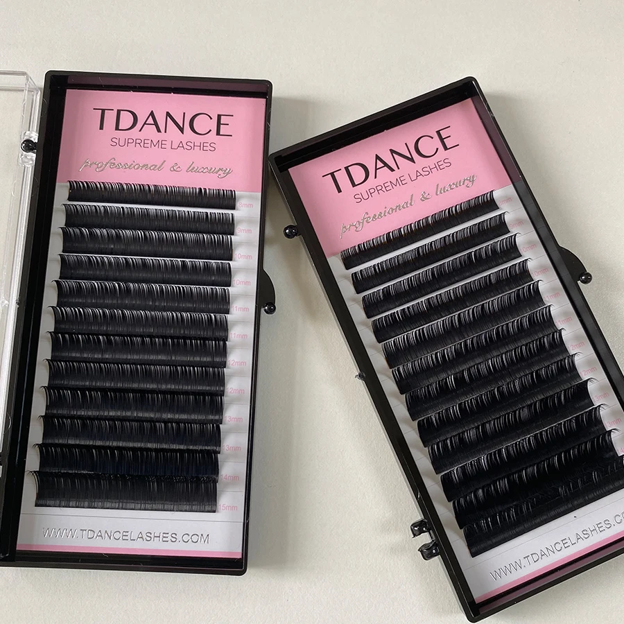 

TDANCE Individual C curl Mink Eyelash Extension 0.07mm Super Matte Black Lash Extensions