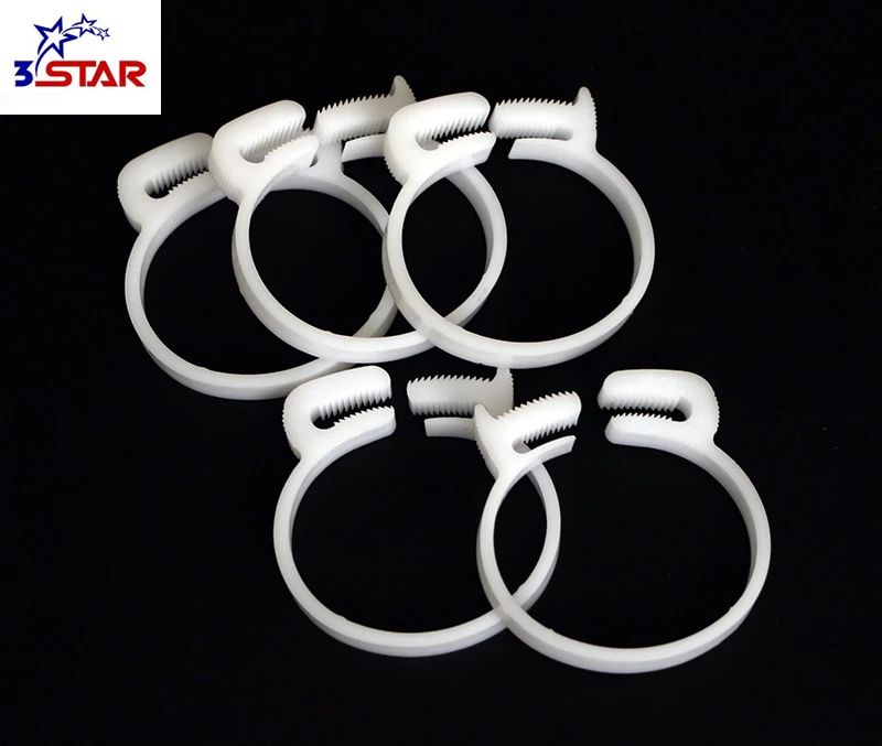 121 Pcs Heavy Duty Snap Grip Hose Clamps 8 Kinds White Double Gripping Nylon Hose Clamps 