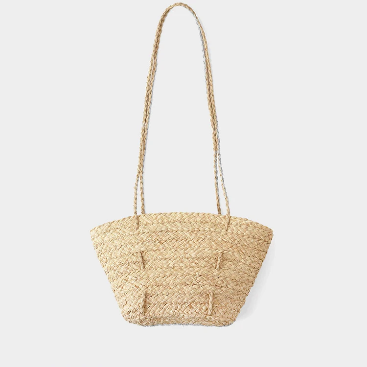 

Fashion Women Shoulder Bag Raffia Hand Woven Straw Tote Bags Summer Beach bag, Natural