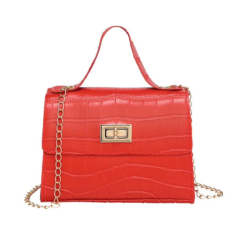 

wholesale Crocodile-print lock handbag 2021 crossbody single shoulder bag, 5 colors