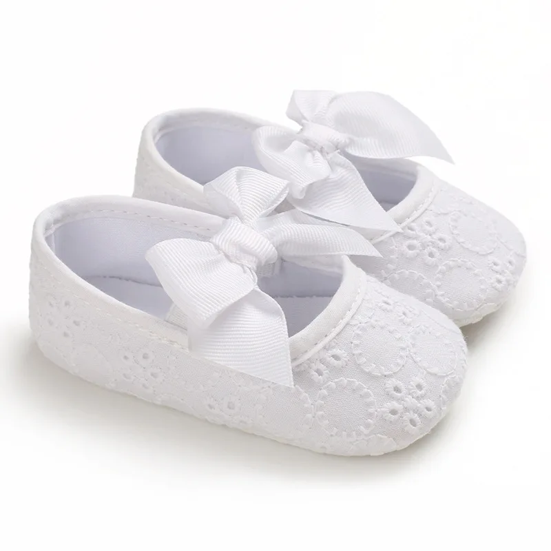 

Baby Shoes Casual Spring Embroidered Soft Soled Non-slip Shoes Bow-knot Newborn Infant Baby Girl Shoes