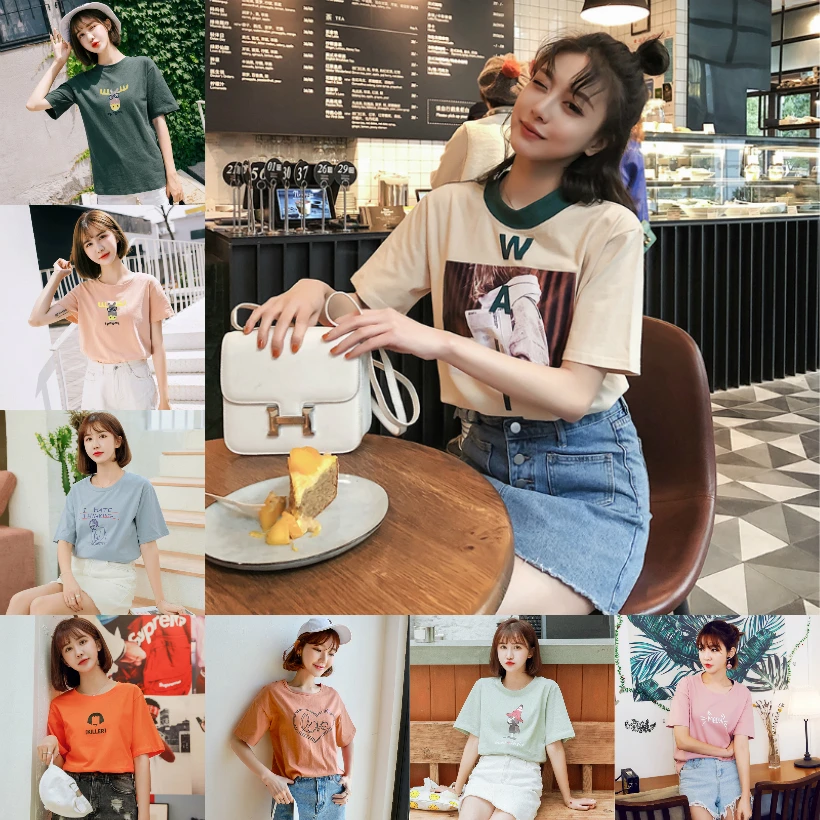 

Fashionable 2021 round neck ladies T-shirts are beautiful in price and fashionable styles