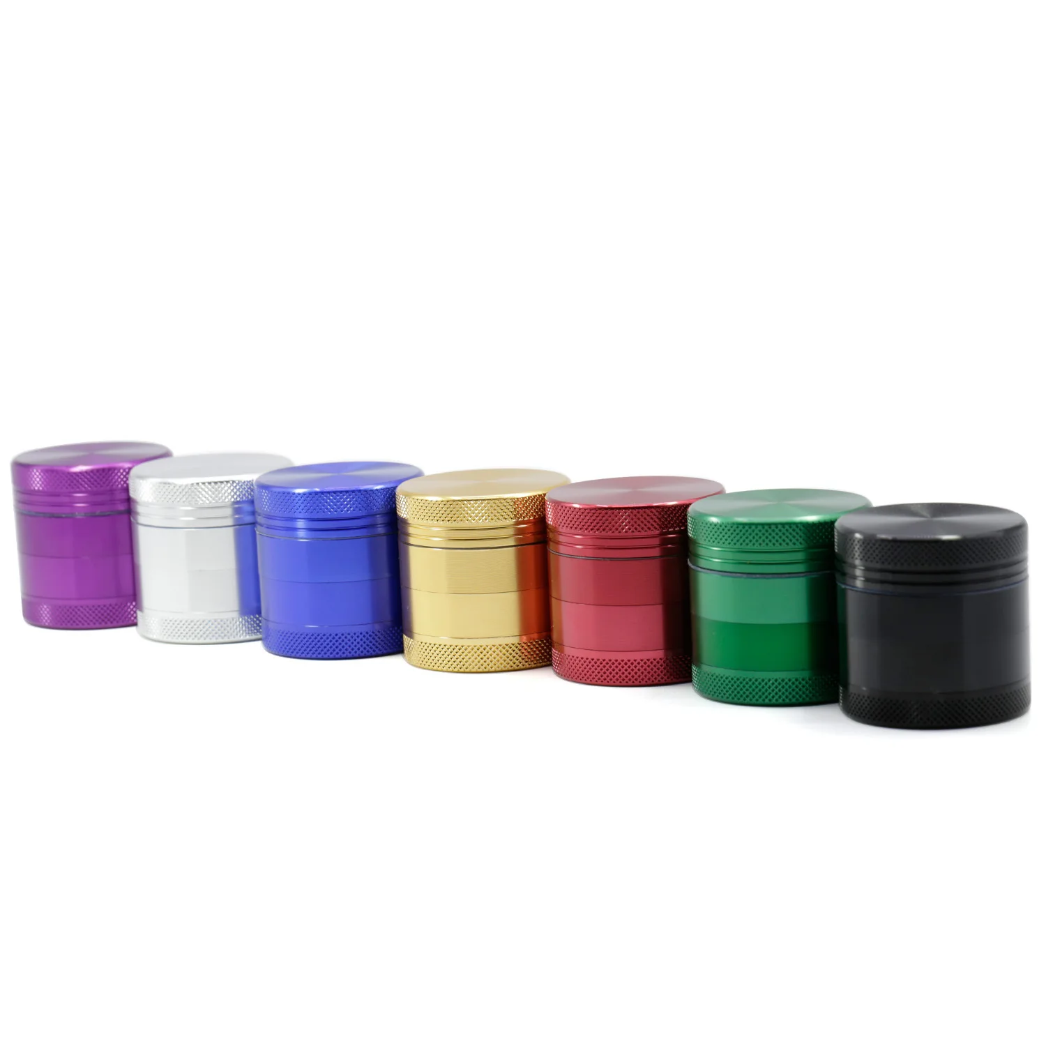 

Aluminum Alloy Herb Grinder Weed  4 Pieces Cheap Tobacco Crusher Smoking Accessories Custom Logo, As customer's request