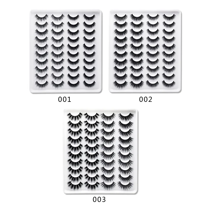 

Free shipping 2020 The Newest 20 pairs in one tray 3D mink eyelashes Eye Make Up