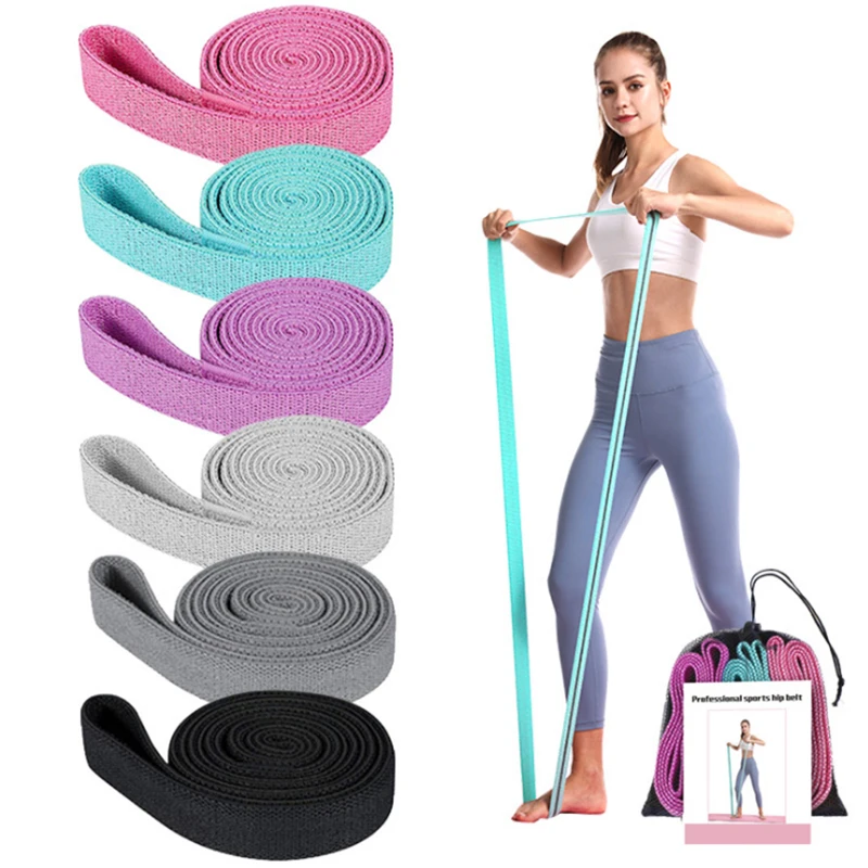 

3Pieces Pull Up Assist Booty Hip Long Fabric Resistance Bands for Fitness Workout Exercise, Black,green,pink,purple,light gray,dark gray