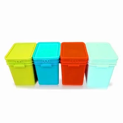 New designed 5 gallon PP plastic square bucket for chemicals and building material