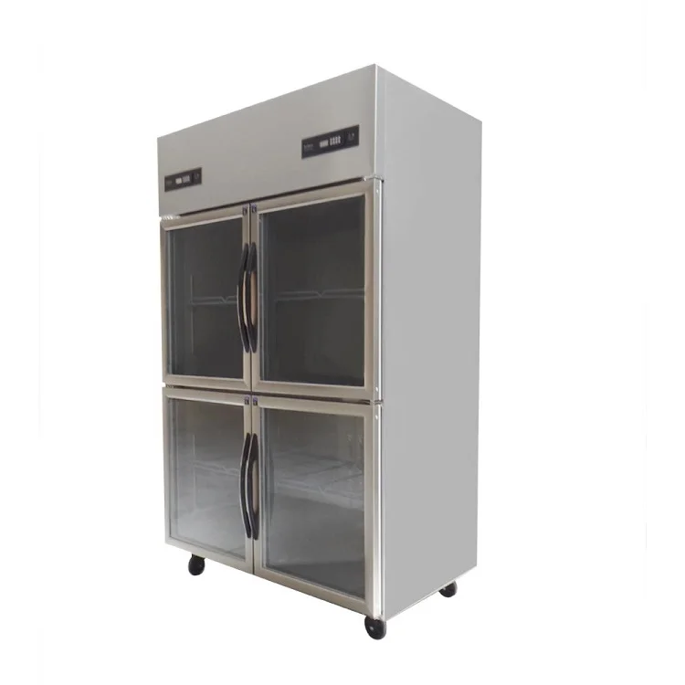 glass door stainless steel refrigerator