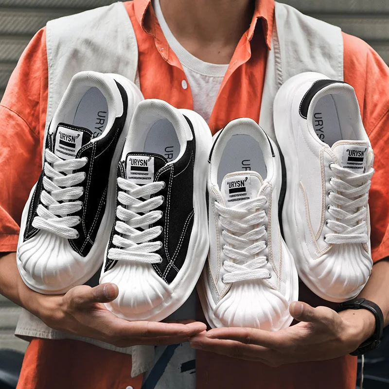 

2021 High quality retro style dissolved shell toe mens caucal shoes