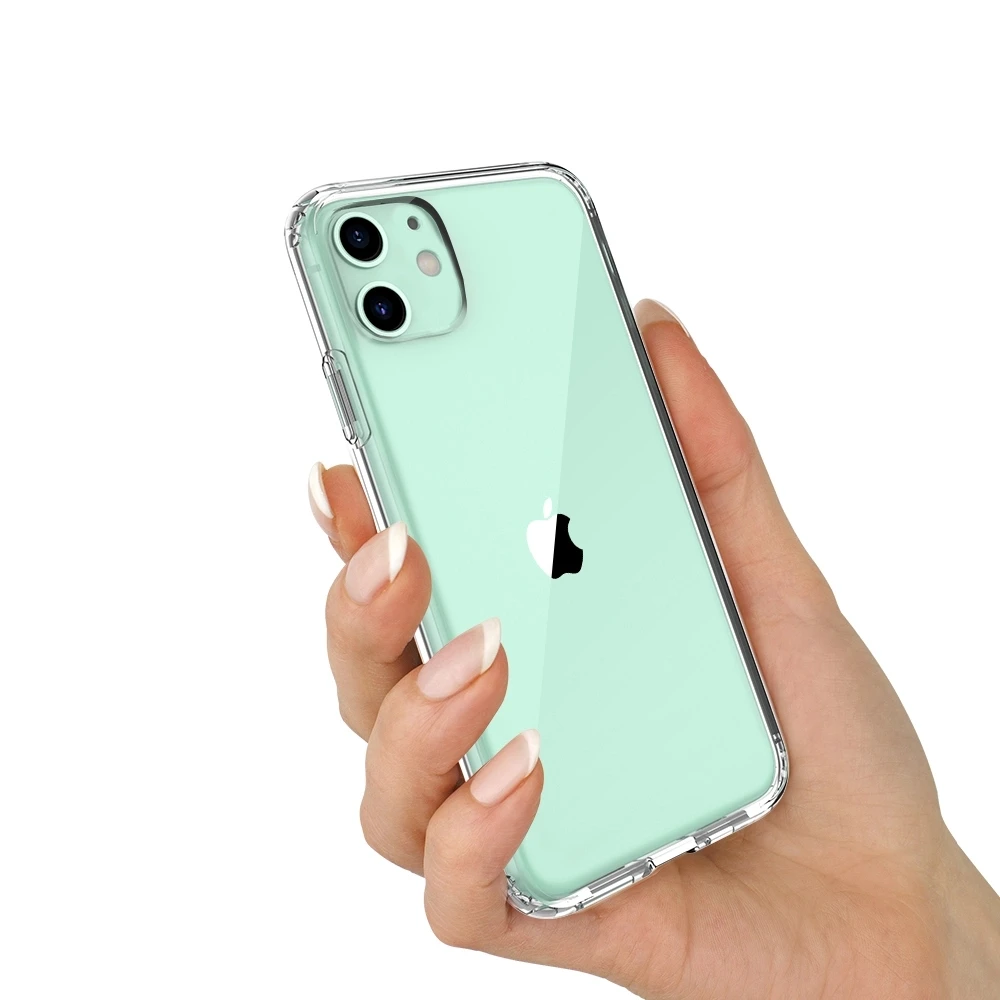 

Venta Caliente Funda De Acrigel Transparente Hard Pc Soft Tpu Dual Layer Clear Phone Case For iPhone 11 Pro Max SE 2 6 7 8 Plus, Crystal clear