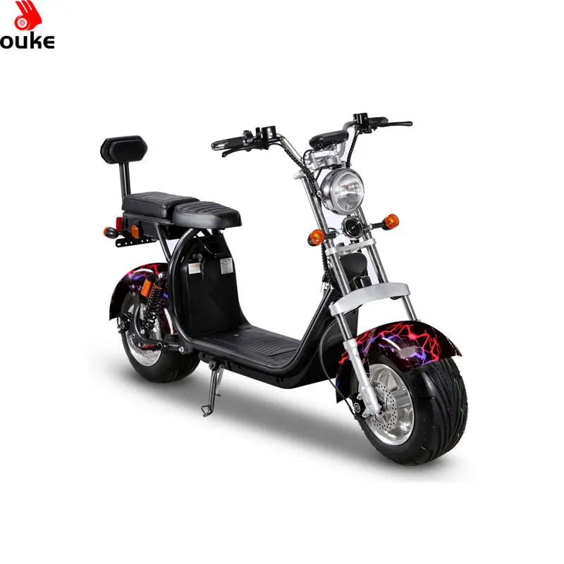 

Citycoco 2000W EEC COC approved Electric Scooter 2 Wheels Electric Motorcycle with 60v20ah battery, Customized
