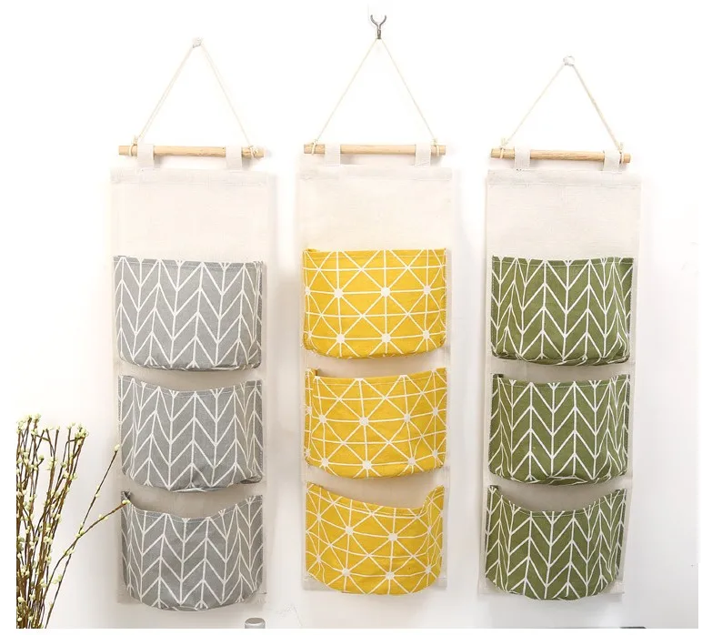 

Hanging Organizer Over The Door Organizer Wall Door Closet Hanging Storage Bag Organizer Multilayer Cotton Pouch